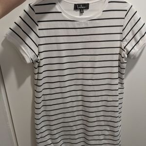 Lulu's Stripped White T-shirt dress